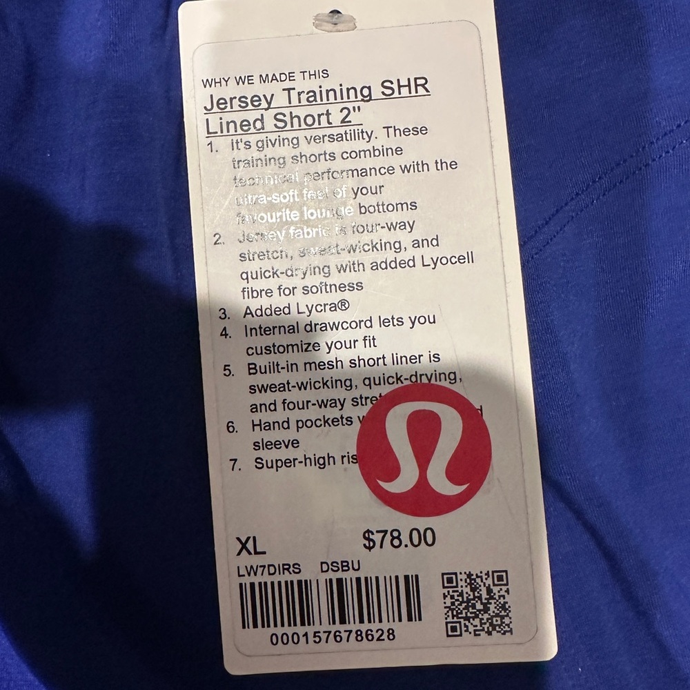 Lululemon Jersey Training Shorts NWT Sz XL - Picture 5 of 7